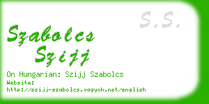 szabolcs szijj business card